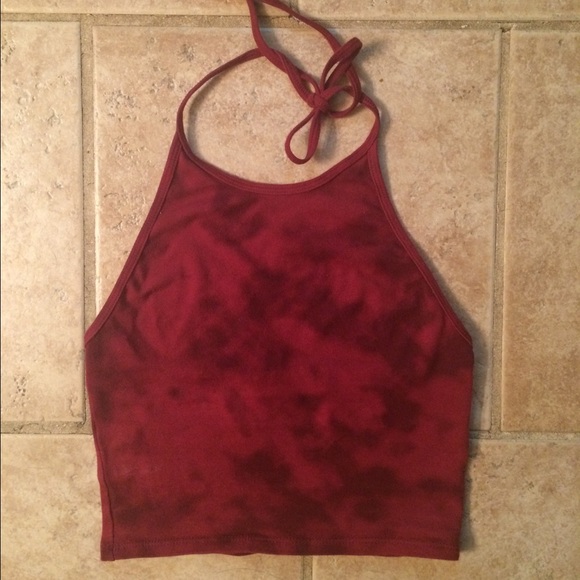 Urban Outfitters Red/Maroon tie dye halter