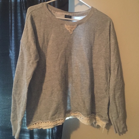 Lace Trim Sweater