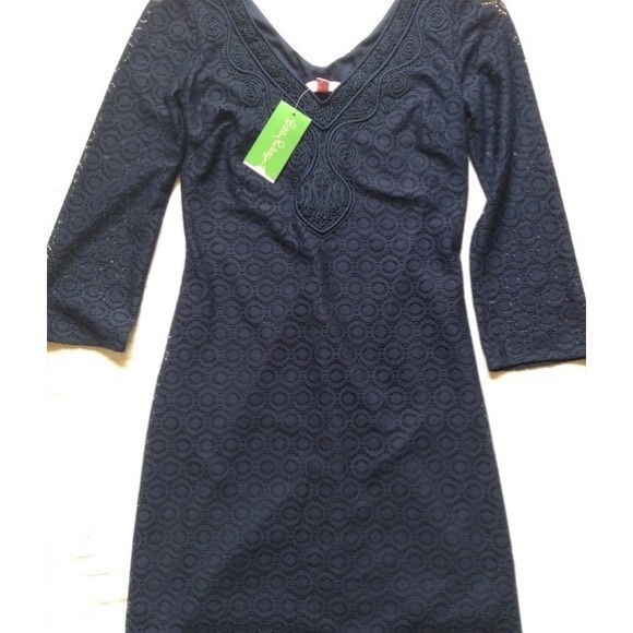 LILLY PULITZER NAVY ALDEN TUNIC DRESS, SZ. M, NWT