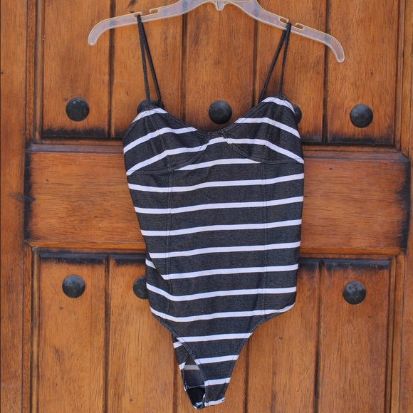 Forever 21 Striped Bodysuit