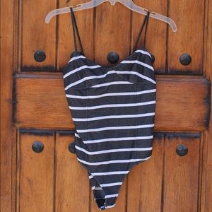 Forever 21 Striped Bodysuit