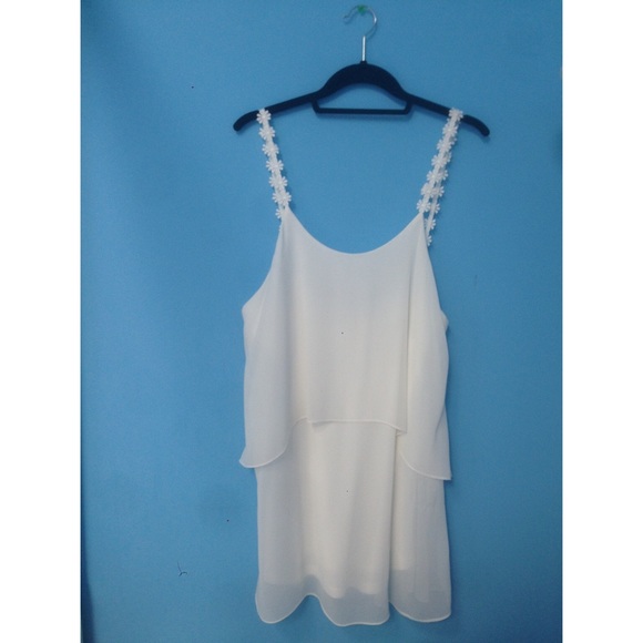 Lulus White Daisy-Strap Dress