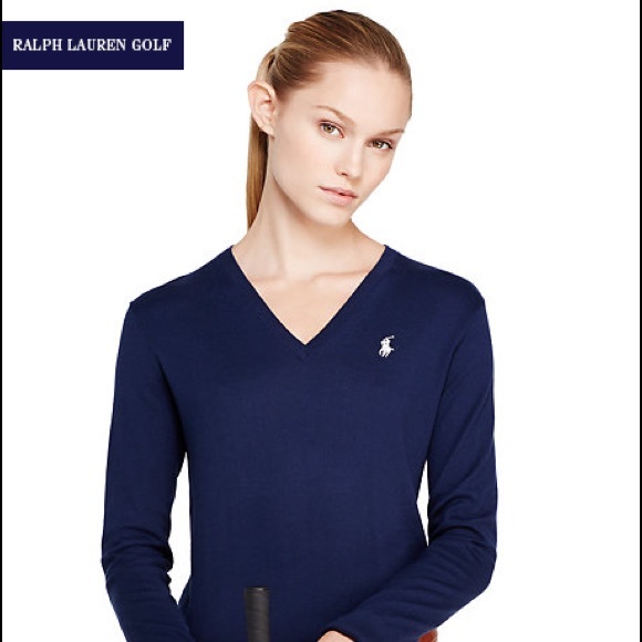 Ralph Lauren Golf Cotton V-Neck Sweater