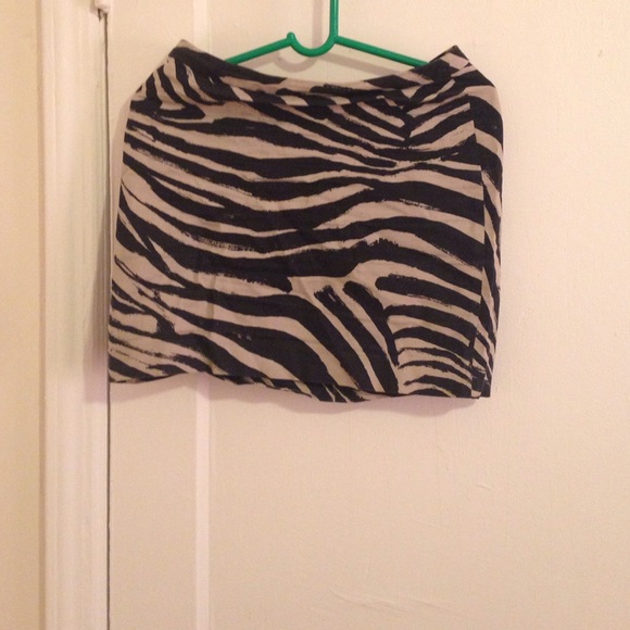 Animal print mini skirt