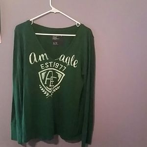 Green American Eagle  long-sleeved shirt
