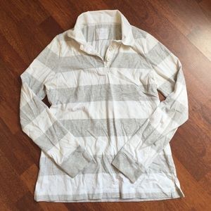 Banana Republic cotton rugby long sleeve polo