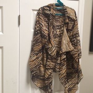 Animal Print Sheer Cardi