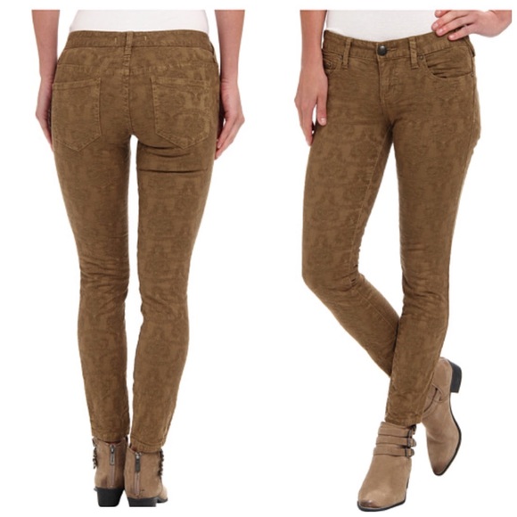 Free People Jacquard Gold Ankle Jeans - Picture 4 of 4