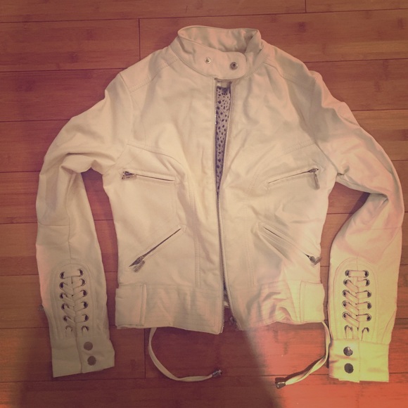 White Leather a Jacket