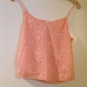 Ballet Pink Lace Crop Top