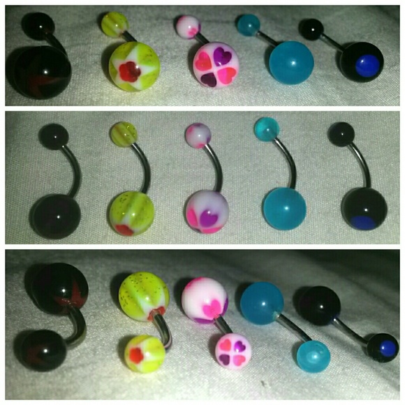 🔴 16 Belly Button Piercings Bundle