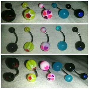 🔴 16 Belly Button Piercings Bundle