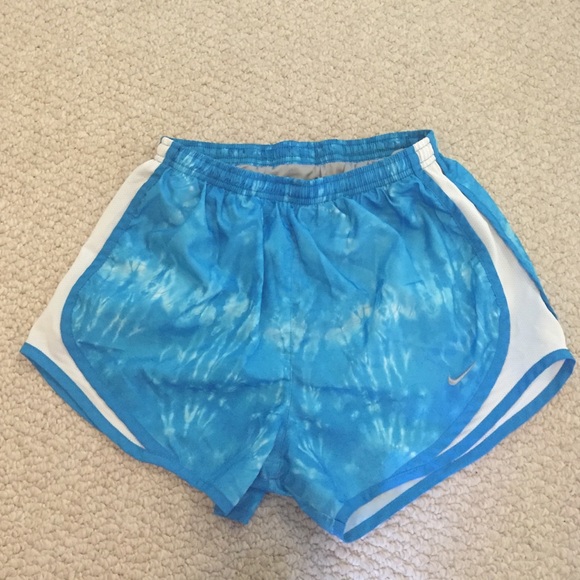 Blue tie-dye Nike Running Shorts