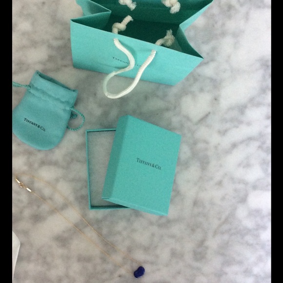 Tiffany Lapis Luzuli Bean Necklace - Picture 4 of 4