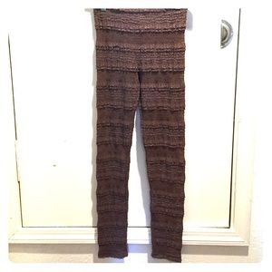 Free people brown laced leggings
