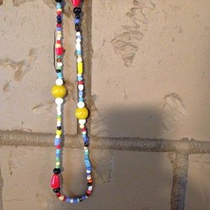 Eclectic beaded necklace, single strand