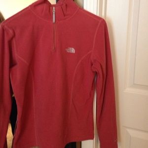 North Face Fleece pullover. Burnt orange color.