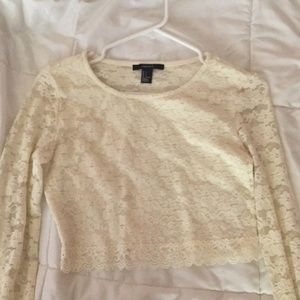 Forever 21 cropped long-sleeve shirt