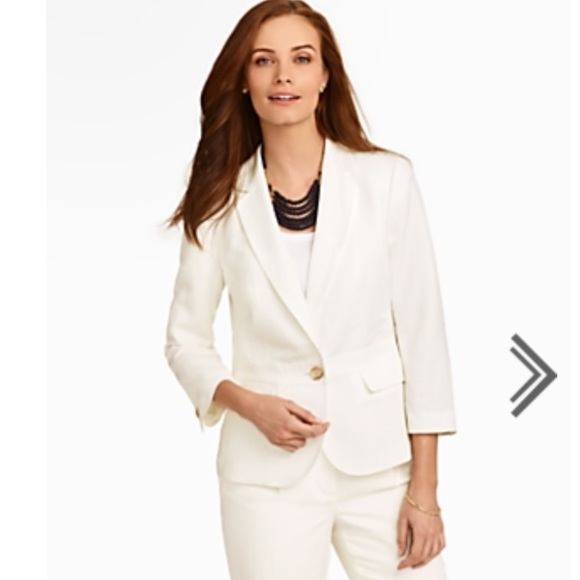 talbots white blazer