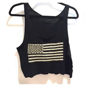 Brandy Melville American flag tank