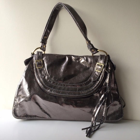 Bulga Bags - Bulga Metallic Leather 'Garcon' Large Shoulder Bag Bulga Bags - Bulga Metallic Leather 'Garcon' Large Shoulder Bag