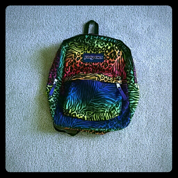 Rainbow print backpack