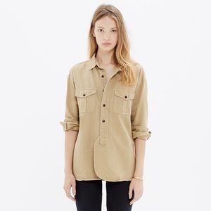 NWOT Madewell cargo work shirt honey brown