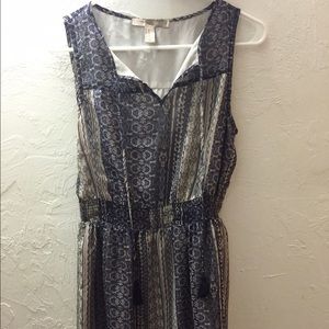 Blue boho patterned dress