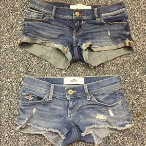 Hollister and Abercrombie jean shorts