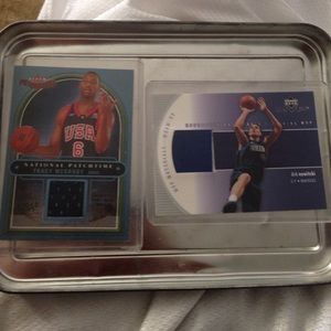 Tracy Mcgrady+Dirk Nowitzki game used jersey cards