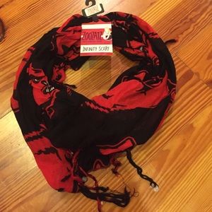 infinity scarf with beaded fringe