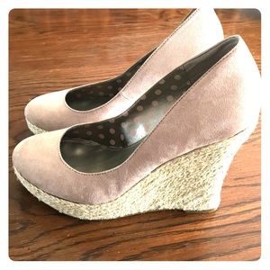 Fergalicious by Fergie Nude Espadrille Wedge Shoes