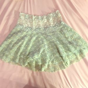 gG Skirts Hi-Low Light Green Skirt