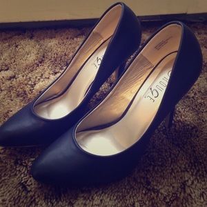 Navy blue high heels