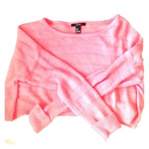 Crop Top Long Sleeve Coral