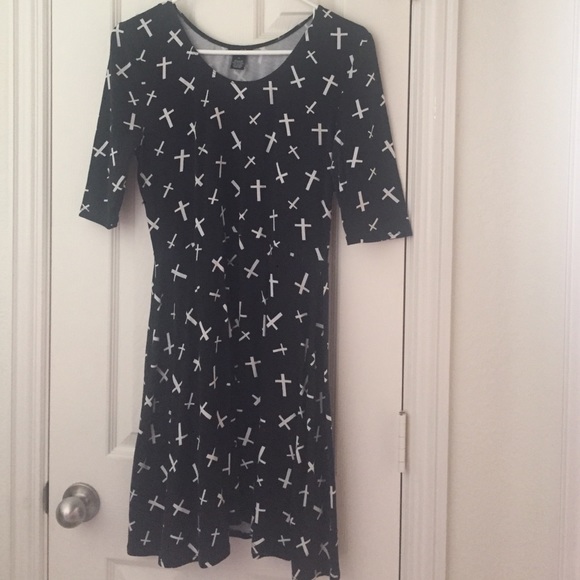 Cross skater skirt dress
