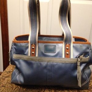 Coach Blue Medium Tote Bag