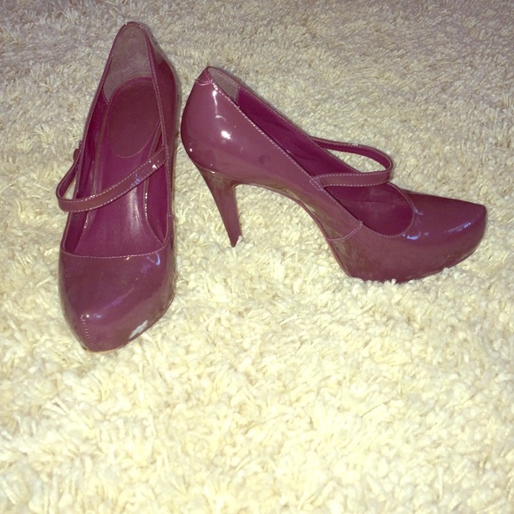 Patent Mary Janes Pumps- Purple