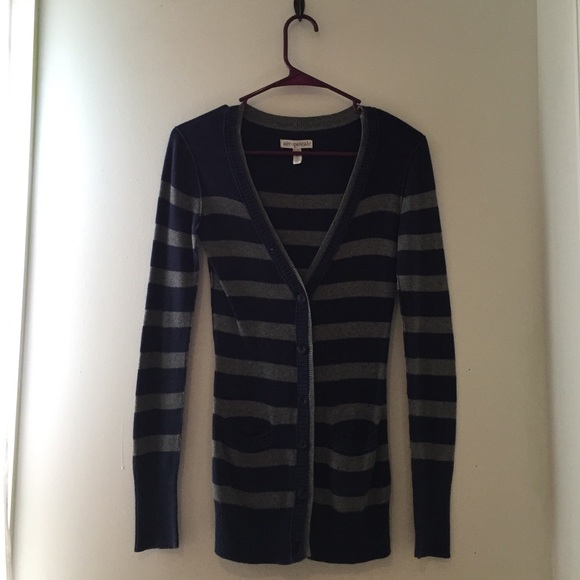 Navy and grey stripped sweater