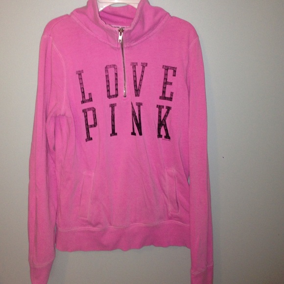 Pink quarter zip