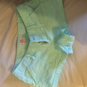 Mint green shorts