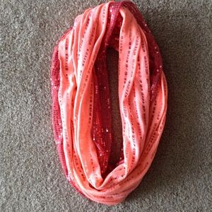 Neon Coral Infinity Scarf