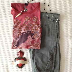 Soft Vintage Red Graphic Tee Redbook Magazine