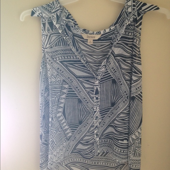 Tribal Print sheer top!