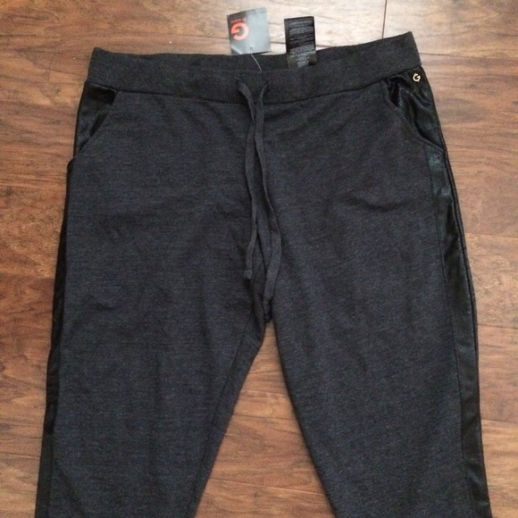 G by Guess Oliviana Knit Jogger Pant w/faux trim