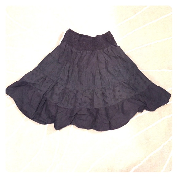 Xhilaration Dresses & Skirts - Flirty black cotton eyelet skirt