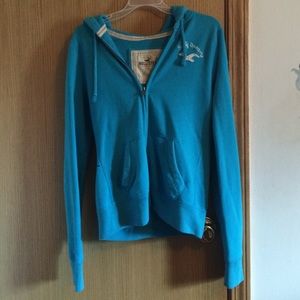 🌊Surfer Teal Hollister Zip Up Hoodie 🌊