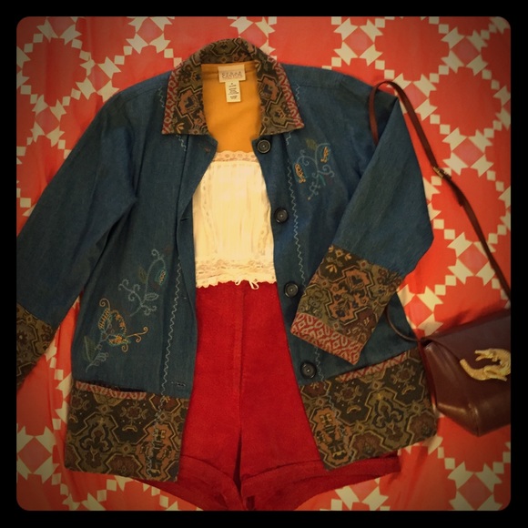 Vintage 70s southwestern embroidered jacket