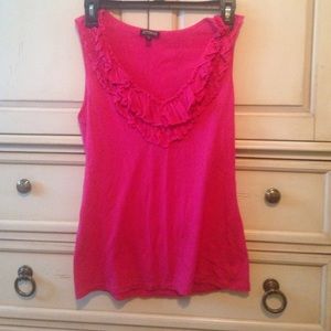 Pink Express Ruffle Tank Top
