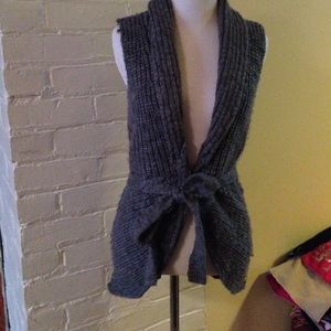 Gray sweater vest
